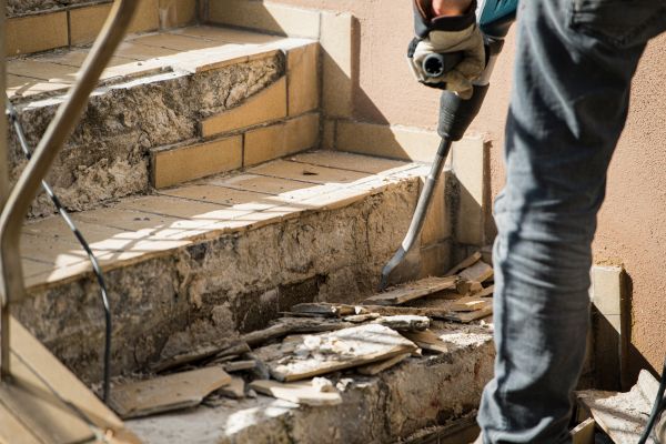 Concrete Stair Demolition in Meridian